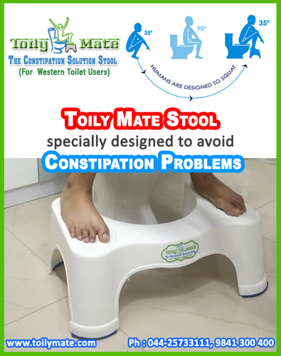 White Foot Stool For Western Toilet Users