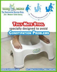 White Foot Stool For Western Toilet Users