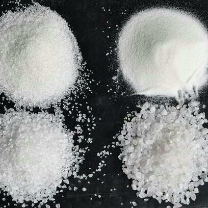 Snow white quartz grain