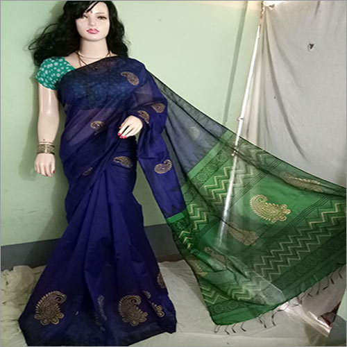 Purpe Cotton Jamdani Saree