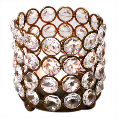 Designer Crystal Bead Votive Holders