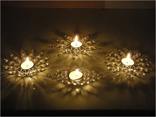 Crystal Bead Diya T-light Votive