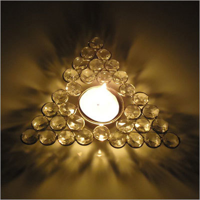 Decorative Crystal Bead T-Light Votive Holders