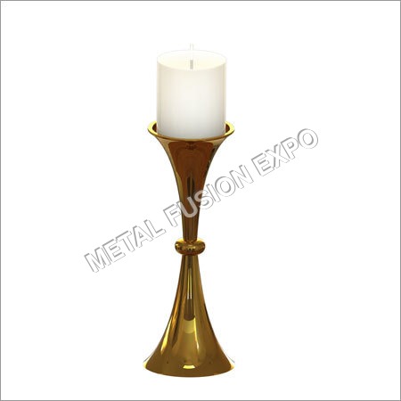 Pillar Holder Bud Design 8 Inch - Brass, 8 Inch Height, Gold Finish | Elegant Design, Innovative Shape, Lustrous Look for Home and Event Decor
