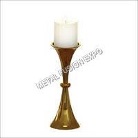 Pillar Holder Bud Design 8 Inch - Brass, 8 Inch Height, Gold Finish | Elegant Design, Innovative Shape, Lustrous Look For Home And Event Decor