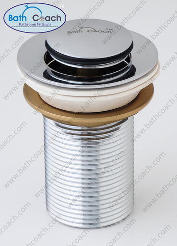 Brass Pop Up Waste Coupling For Basin - Brass Material, 76.2 - 127mm Length, Round Shape | Polished Finish for Bathroom Fitting Use