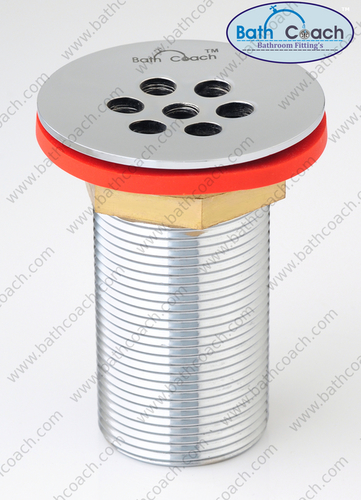 Flat Head CP Waste Coupling - Brass, 76.2-127 mm Length | Round Shape, Polished Finish for Bathroom Fitting Use