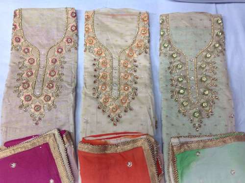 Indian Designer Beaded Hand Work Dress Material