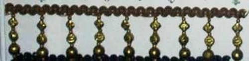 BROWN BEADED FRINGE