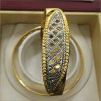 Studded Gold Bangles - Solid Silver, 50-100 Grams | Modern Fashion Jewelry For Women, Polished Design With Precious Diamonds