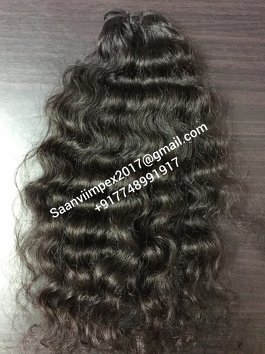 Raw Curly Human Hairs