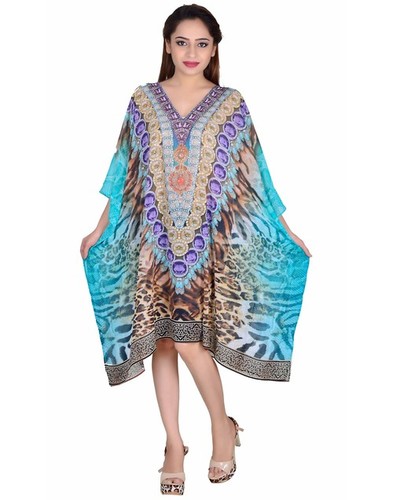 Georgette Multi Color Designer Casual Women Kaftans