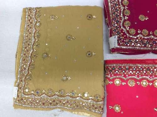 Beaded Work Design saree