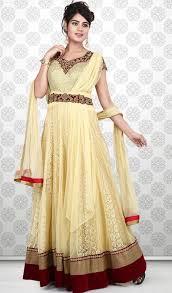 Maroon And Cream Ladies Anarkali Suits