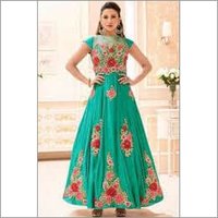 Sky Blue Net Anarkali Suits