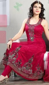 Red Churidar Salwar Kameez