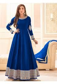 Peacock Blue Anarkali Suits