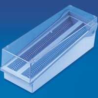 Slide Storage Rack - Abs Plastic, Holds 100 Slides | Transparent Cover, Numeric Indexing, Easy Access, Clear View, Organized Slide Storage