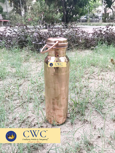 Copper-Ware Pure Copper Bottle With Handle To Hold It Easily