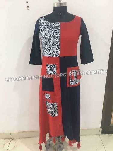 A-Line Cotton Designer Kurti