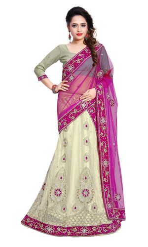 Chiffon Latest Designer Stone Beaded Lehenga