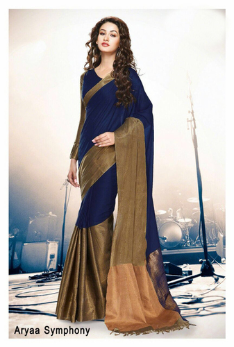 Silk Saree - Pure Silk Cotton Fabric, Woven Pattern for All Seasons, South Style Elegance