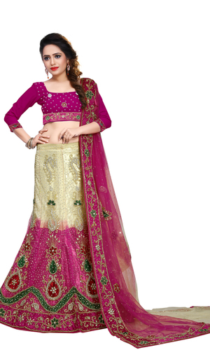 Chiffon Modern Heavy Work Designer Lehenga