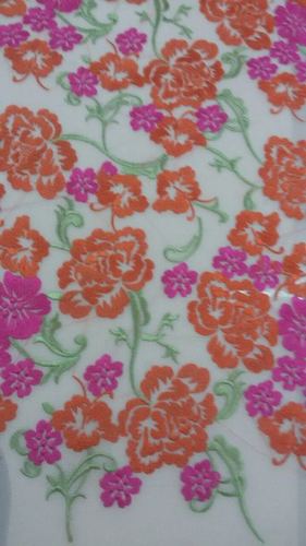 Floral Embroidered Georgette and Polyester Fabrics