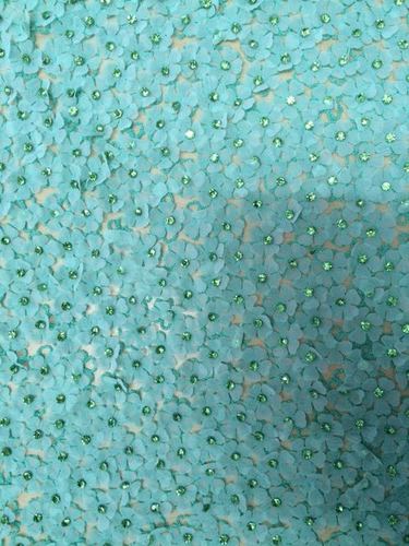 Laser Cutting Crystle Beaded Embroidery Fabric