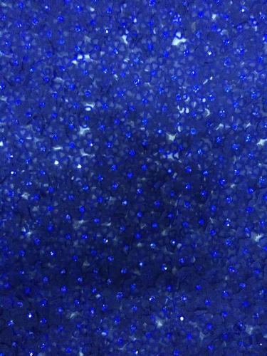 Blue Stone Beaded Embroidered Fabrics