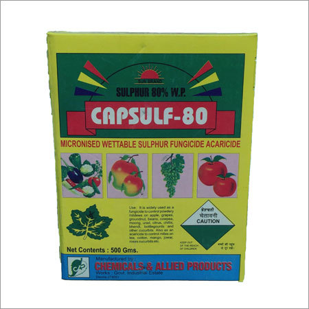 Sulphur 80% W.P. - Powder Fungicide | Organic Solution for Powdery Mildew, Effective Against Ticks & Mites, Ideal for Apple, Grapes, Strawberries