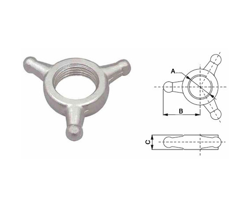 TOP LINK COLLER - Steel, Variable Thread Size | Zinc-Plated, Corrosion Resistant, Secure Fastening, Three-Point Grip