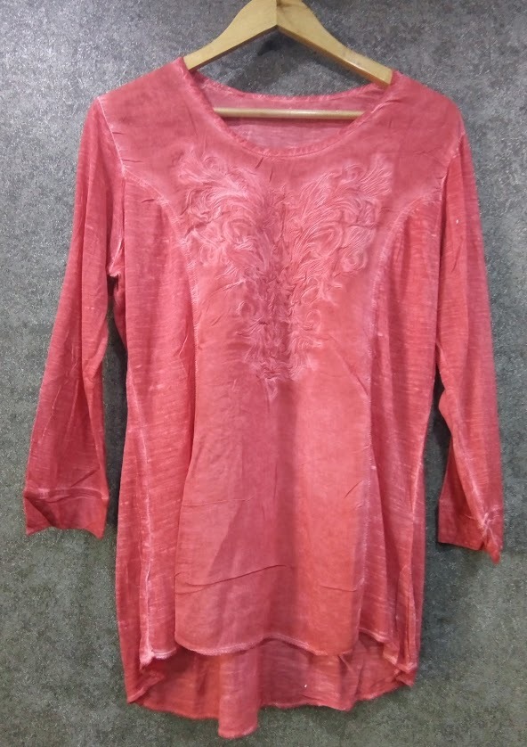 Designer Ladies Top - Cotton, Medium, 28 Inches, Pink | Soft Fabric, Floral Embroidery, Stylish Design, Comfortable Fit, Elegant Look
