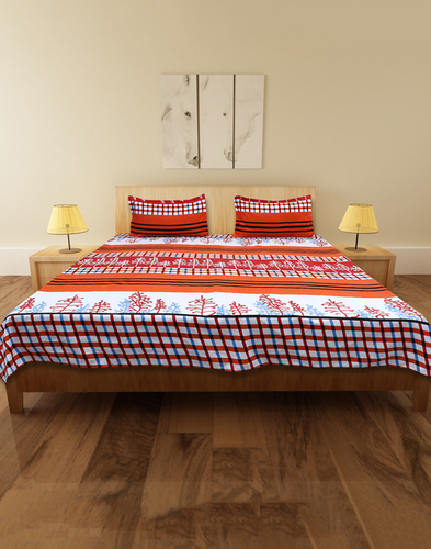 Cocofoam Double Poly Cotton Multi Abstract Bed She
