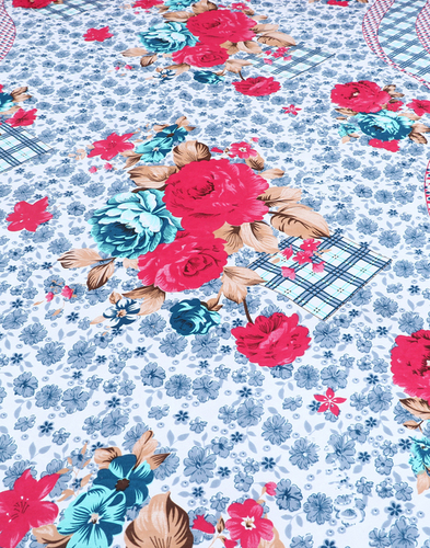 Cocofoam Double Poly Cotton Multi Floral Bed Sheet