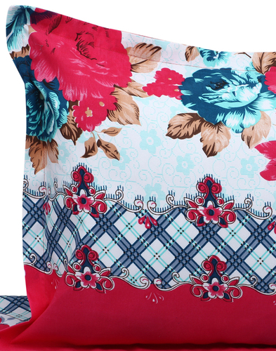 Cocofoam Double Poly Cotton Multi Floral Bed Sheet