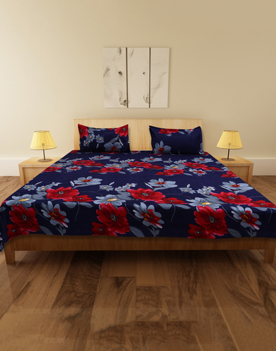 Cocofoam Double Poly Cotton Multi Floral Bed Sheet