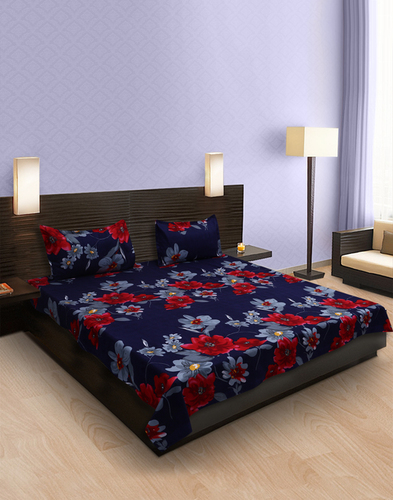 Cocofoam Double Poly Cotton Multi Floral Bed Sheet