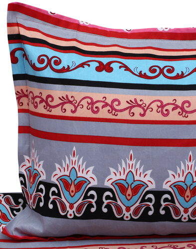 Cocofoam Double Poly Cotton Multicolor Bed Sheet