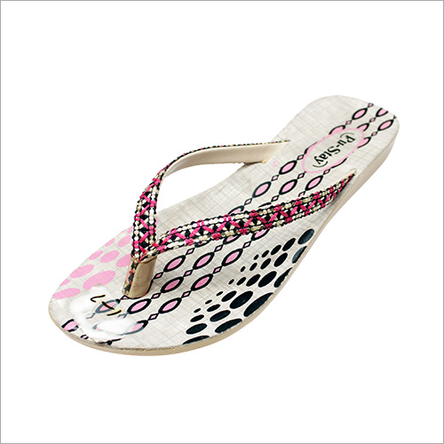 Ladies Printed PU Slipper