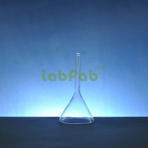 FUNNEL - Borosilicate Glass, 5-20 cm Diameter, 60├В┬░ Conical Shape | Short Stem, Melted Edges