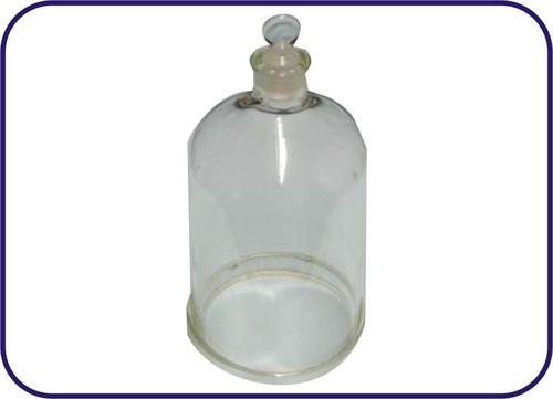Bell Jar - Borosilicate Glass Transparent Color | 10-40 Grams Weight Stopper with Ground Rim