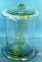 SPECIMEN JARS ROUND WITH GROUND FLANGE KNOBBED STOPPERS