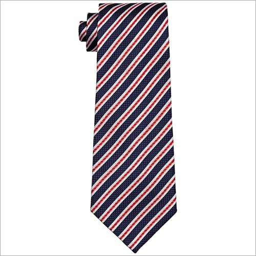 Blue with red stripes design necktie