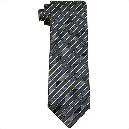 Dark blue with black stripes design necktie