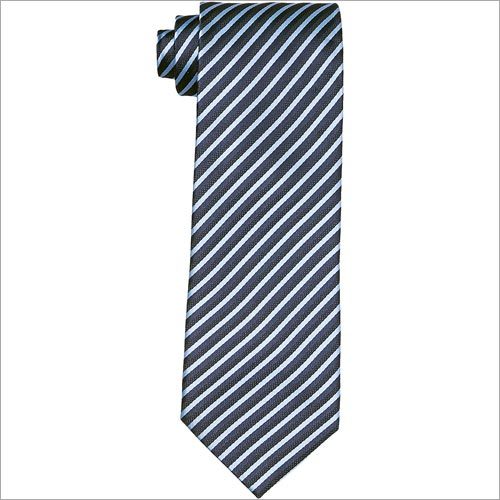 Navy blue with blue stripes design necktie