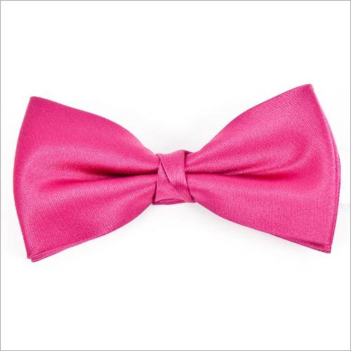 Pink plain satin bowite