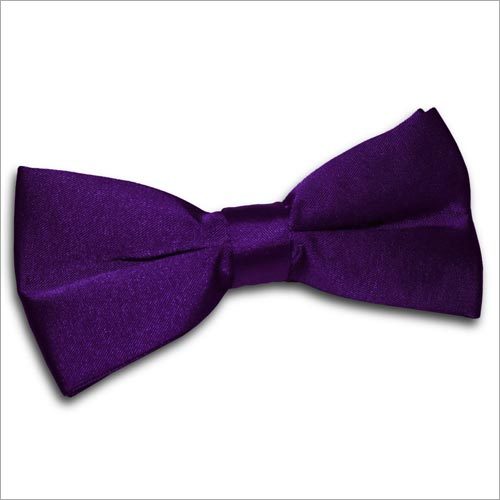 Purple plain satin necktie