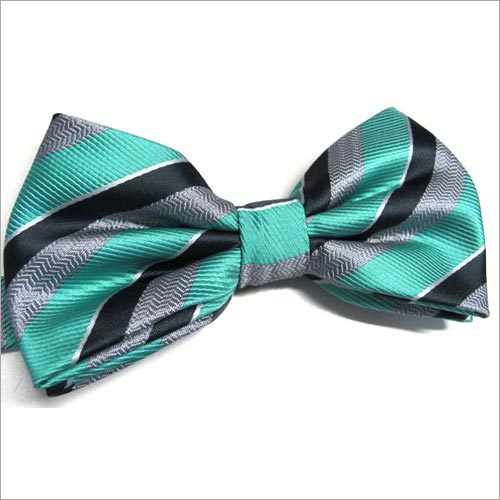 Blue with grey stripe bowtie