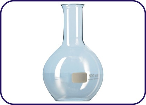 Borosilicate Glass Flask Flat Bottom